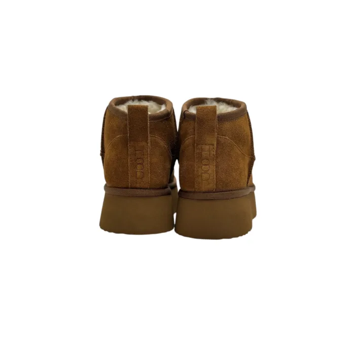 Stivaletto Hoor Basso di Gamba in Camoscio Cognac Plateau 3 cm Art Vega Low Cognac, foto 6 di 6