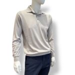 Polo In Maglia Filippo De Laurentiis in Pura Lana Merino Beige Corda art. PL1MLPAR RM16R 080 - immagine 2