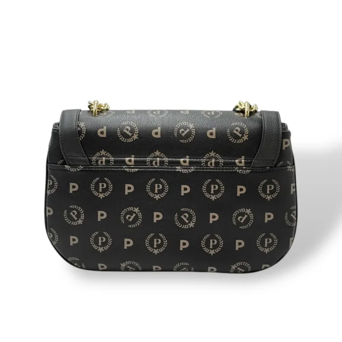 Borsa Pollini Heritage Tracolla in Catena Con Pattina In Pelle Re-Heritage Nera TE8543PP0NQ2C00A, foto 3 di 4