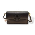 Borsa A Tracolla Pollini in Pelle Nera con Logo Frontale SC4583PP0NSG0000