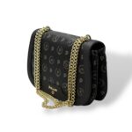 Borsa Pollini Heritage Tracolla in Catena Con Pattina In Pelle Re-Heritage Nera TE8543PP0NQ2C00A - immagine 2