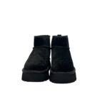 Stivaletto Hoor Regolare di Gamba in Camoscio Nero Plateau 3 cm Art Vega Regular Black - immagine 3