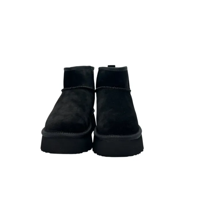 Stivaletto Hoor Regolare di Gamba in Camoscio Nero Plateau 3 cm Art Vega Regular Black, foto 3 di 5