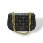 Borsa Pollini Heritage Tracolla in Catena Con Pattina In Pelle Re-Heritage Nera TE8543PP0NQ2C00A