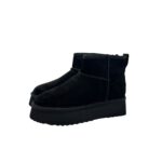 Stivaletto Hoor Regolare di Gamba in Camoscio Nero Plateau 3 cm Art Vega Regular Black - immagine 2