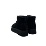 Stivaletto Hoor Regolare di Gamba in Camoscio Nero Plateau 3 cm Art Vega Regular Black - immagine 5