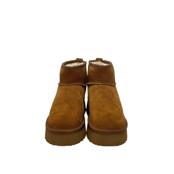 Stivaletto Hoor Regolare di Gamba in Camoscio Cognac Plateau 3 cm Art Vega Regular Cognac, foto 3 di 6