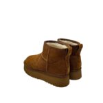 Stivaletto Hoor Regolare di Gamba in Camoscio Cognac Plateau 3 cm Art Vega Regular Cognac - immagine 5