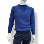 Maglione Girocollo Filippo De Laurentiis in Baby Alpaca Blu Royal Art. GC3MLM WA5R 860