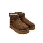 Stivaletto Hoor Regolare di Gamba in Camoscio Tortora Plateau 3 cm Art Vega Regular Tortora - immagine 2
