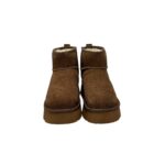 Stivaletto Hoor Regolare di Gamba in Camoscio Tortora Plateau 3 cm Art Vega Regular Tortora - immagine 3