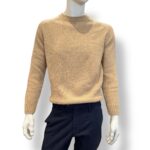 Maglione Girocollo Filippo De Laurentiis in Baby Alpaca Beige Caldo Art. GC3MLM WA5R 030