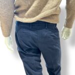 Pantalone Tasca a Filo in Caldo Cotone Elasticizzato Michael Coal Blu art. 2919 - immagine 3