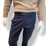 Pantalone Tasca a Filo in Caldo Cotone Elasticizzato Michael Coal Blu art. 2919 - immagine 2