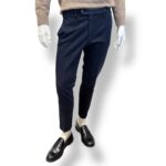 Pantalone Tasca a Filo in Caldo Cotone Elasticizzato Michael Coal Blu art. 2919