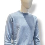 Maglione Girocollo Filippo De Laurentiis in Pura Lana Cashmere Celeste art. GC1MLD CA12R 800 - immagine 2