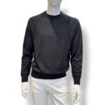 Felpa In Maglia Girocollo Filippo De Laurentiis in Misto Lana Cashmere Nero art. GC1MLR2A WC12R 990