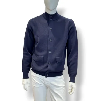 Cardigan Bluson Filippo De Laurentiis in Lana Punto Milano art. BB1MLT WM14M 881