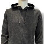 Felpa In Maglia con Cappuccio E Zip Filippo De Laurentiis in Misto Lana Cashmere Grigia art. FH1ML2AT WC12R 980 - immagine 2