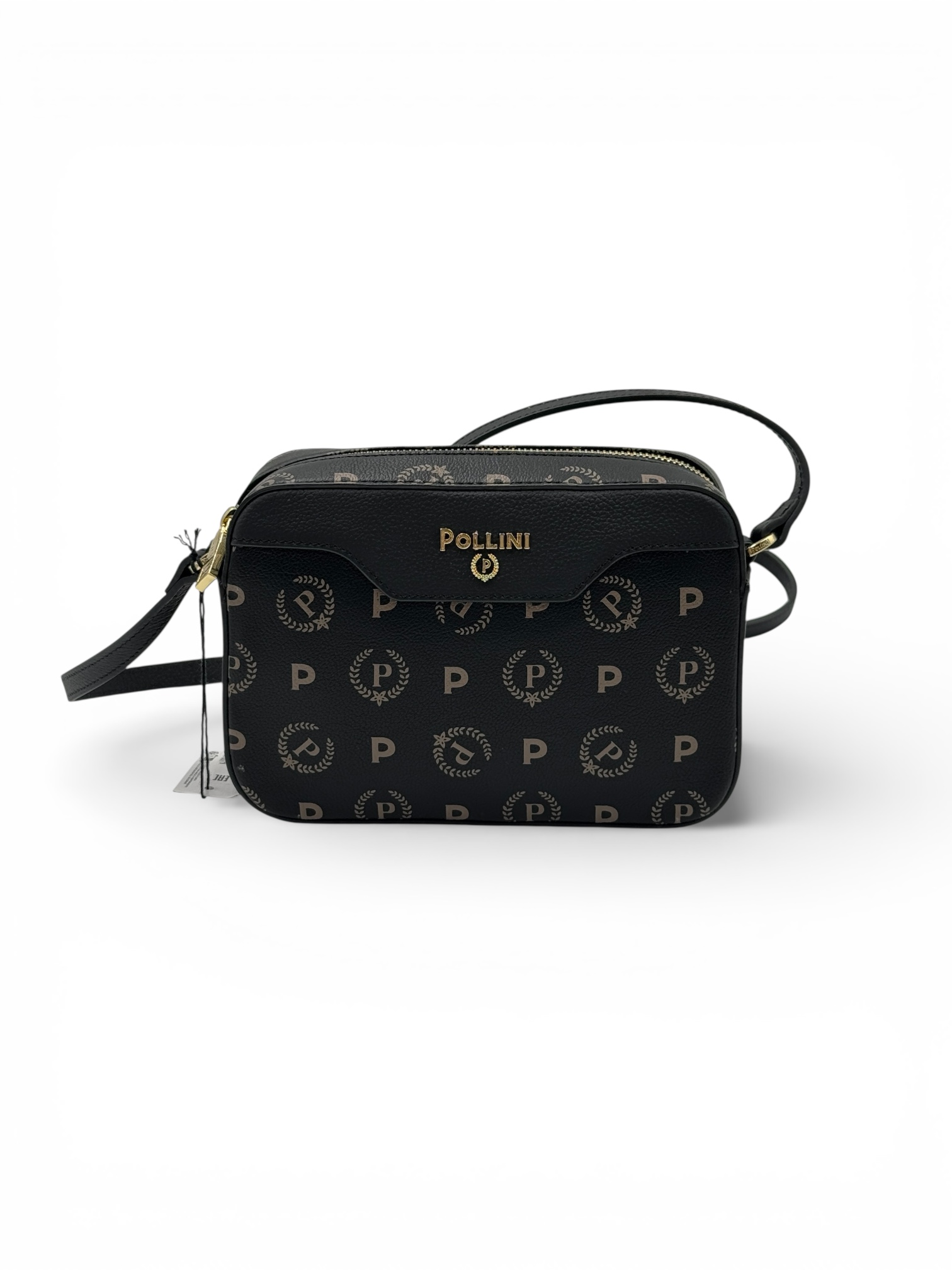 Photoroom_20260219_113821 Borsa Pollini Tracolla Con Cerniera In Pelle Re-Heritage Nera TE8414PP03Q2C00A - immagine 1