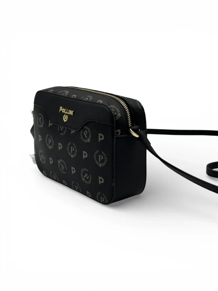 Borsa Pollini Tracolla Con Cerniera In Pelle Re-Heritage Nera  TE8414PP03Q2C00A, foto 2 di 3