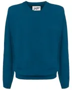Maglione Girocollo in Alpaca Mc2 Saint Barth Blu Petrolio art. Regent Alpaca 59 Teal Green