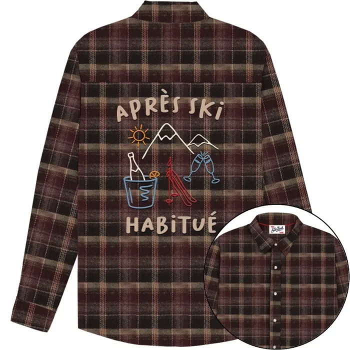 Camicia in Flanella Beige Mc2 Saint Barth art. SeeFeld Flannel Apres Ski Tartan Draw 1845 Emb, foto 1 di 1