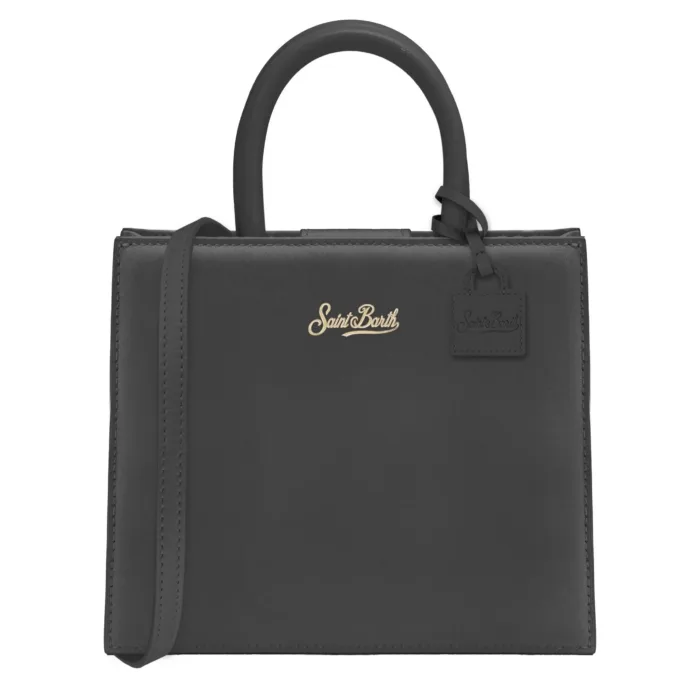 Borsa A Mano Media con Tracolla Mc2 Saint Barth in Pelle Nera art. Shop Bag Midi Leather 00, foto 1 di 1