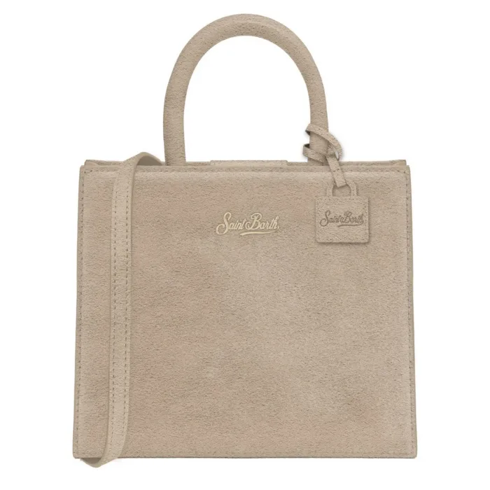 Borsa A Mano Media con Tracolla Mc2 Saint Barth In Camoscio Greige art. Shop Bag Midi Suede 11, foto 1 di 1