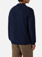Giacca in Maglia Mc2 Saint Barth Blu art. Eaton Wool 62 Night Blue - immagine 2
