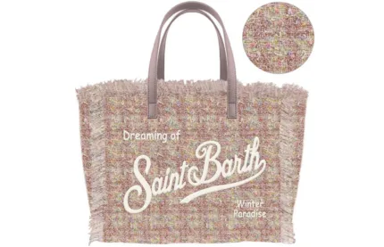 Borsa A mano Piccola Mc2 Saint Barth in Tweed Rosa art. Vanity Mini Tweed N 21 Lurex Emb