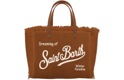 Borsa A Mano Piccola con Tracolla Mc2 Saint Barth in Ciniglia Cuoio art. Vanity Mini Velvet N 19 Emb