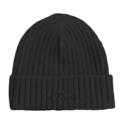 Cappellino in Lana Mc2 Saint Barth Nero art. Wengen Wool 00 Black
