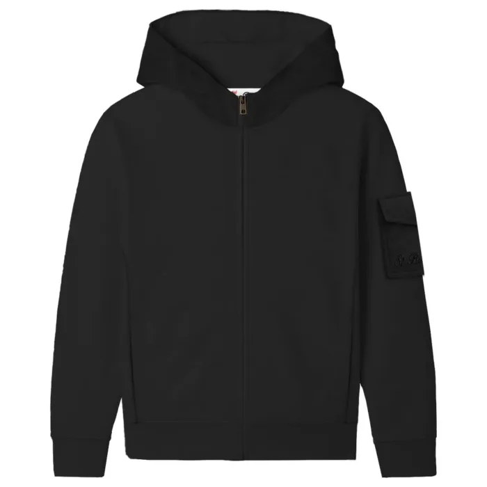 Felpa Con Zip e Cappuccio Mc2 Saint Barth Nero art. WINDSOR 00 BLACK, foto 1 di 1