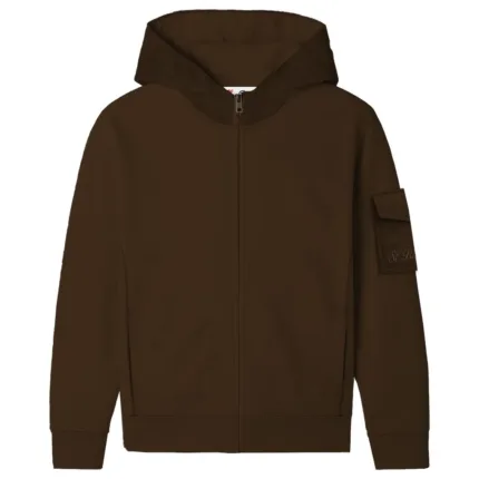 Felpa Con Zip e Cappuccio Mc2 Saint Barth Marrone art. WINDSOR 18H DARK BROWN