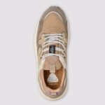 Sneakers Flower Mountain Uomo in Camoscio Tortora e Nylon Beige art. Yamano 3 Man Grey Mud 1B31 - immagine 2