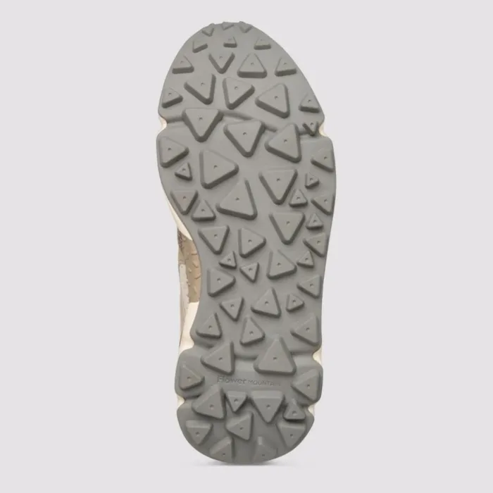 Sneakers Flower Mountain Uomo in Camoscio Tortora e Nylon Beige art. Yamano 3 Man Grey Mud 1B31, foto 5 di 5