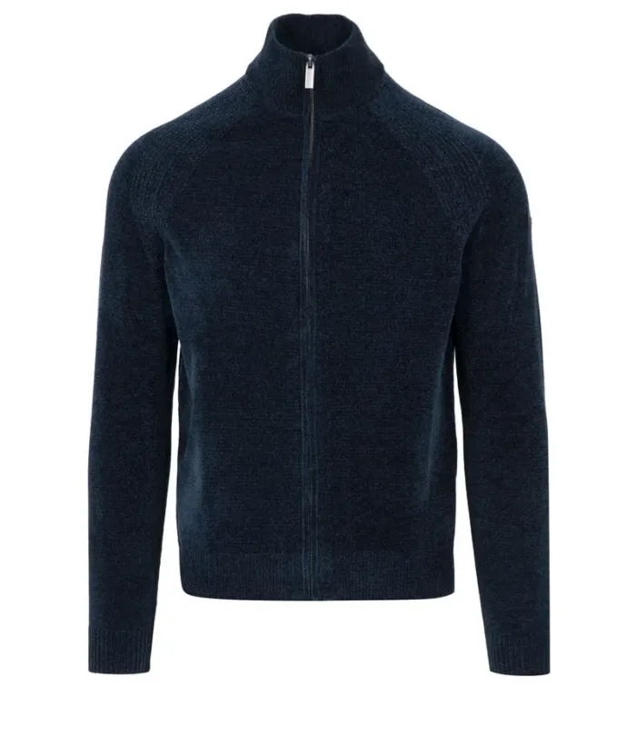 Maglione con Zip Uomo RRD Velvet Full Zip Knit Blu Art. W25134 Colore 60, foto 1 di 4