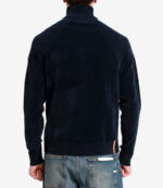 Maglione con Zip Uomo RRD Velvet Full Zip Knit Blu Art. W25134 Colore 60 - immagine 3