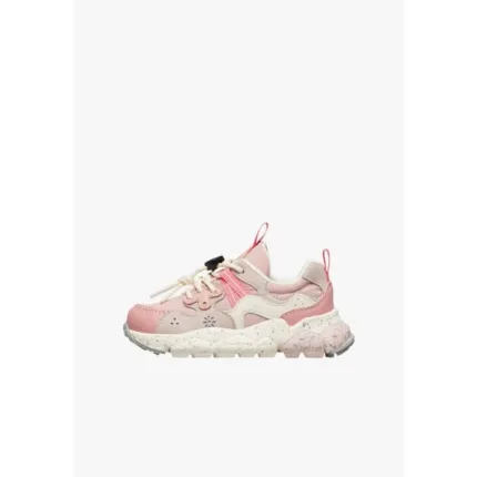Sneakers Flower Mountain For Naturino Kids in Camoscio Lilla e Nylon Rosa art. Yamano 3 Junior Mauve Tape Pink 1M72