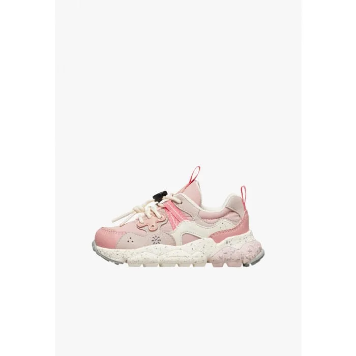 Sneakers Flower Mountain For Naturino Kids in Camoscio Lilla e Nylon Rosa art. Yamano 3 Junior Mauve Tape Pink 1M72, foto 1 di 4