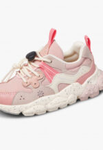 Sneakers Flower Mountain For Naturino Kids in Camoscio Lilla e Nylon Rosa art. Yamano 3 Junior Mauve Tape Pink 1M72 - immagine 4