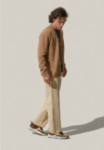 Sneakers Voile Blanche Uomo in Camoscio Beige e Nylon Marrone art. Club 01 Brown Beige 4D29 - immagine 2