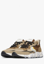 Sneakers Voile Blanche Uomo in Camoscio Beige e Nylon Marrone art. Club 01 Brown Beige 4D29 - immagine 4