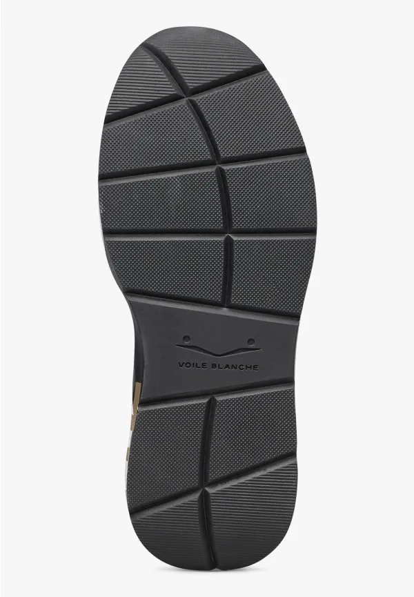 Sneakers Voile Blanche Donna in Camoscio Beige Maculato e Nylon Nero art. Club 105 Leopard Platinum 3D31, foto 4 di 5
