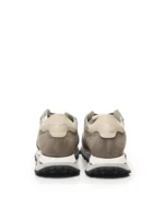 Sneakers Uomo Philippe Model Tropez Haute In Camoscio Tortora e Pelle Avorio cod. TKLU XI06 - immagine 5