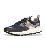 Sneakers Flower Mountain Uomo in Camoscio Grigio e Nylon Navy art. Yamano 3 Man Grey Navy 2C22 - immagine 2