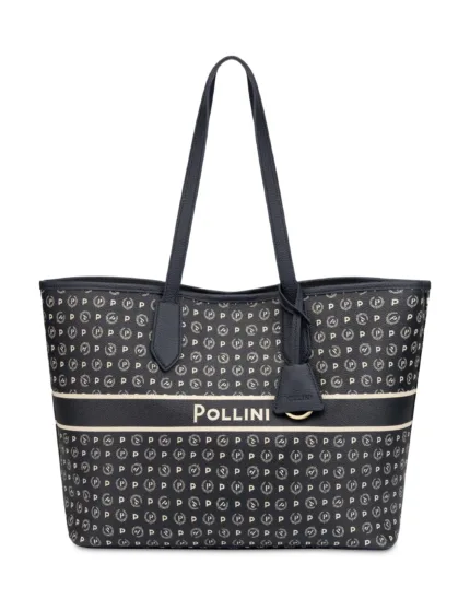 Shopping Pollini In Pelle Blu con Pochette Interna TE8427PP06Q4975A