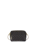 Borsa A Tracolla Pollini Heritage in Pelle Nera con Dettagli Avorio E Tasca Con Cerniera Frontale art. TE8535PP0MQ1100C
