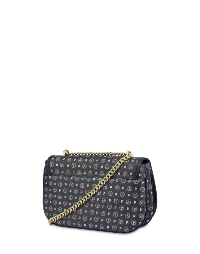 Borsa Pollini Heritage Tracolla in Catena Con Pattina In Pelle Blu TE8543PP0N4975A, foto 4 di 4